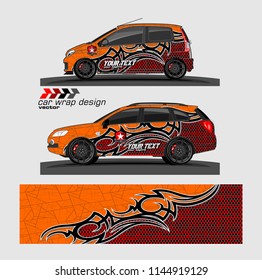 car livery Graphic vector. abstract Tribal with camouflage background for vehicle vinyl wrap