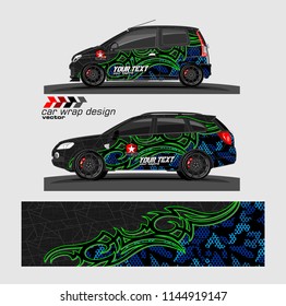 car livery Graphic vector. abstract Tribal with camouflage background for vehicle vinyl wrap