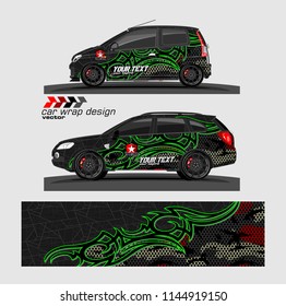 car livery Graphic vector. abstract Tribal with camouflage background for vehicle vinyl wrap