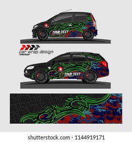 car livery Graphic vector. abstract Tribal with camouflage background for vehicle vinyl wrap