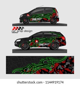 car livery Graphic vector. abstract Tribal with camouflage background for vehicle vinyl wrap