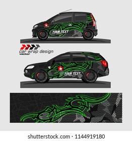 car livery Graphic vector. abstract Tribal with camouflage background for vehicle vinyl wrap