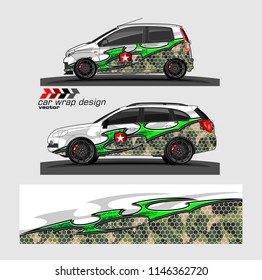 car livery Graphic vector. abstract racing shape design for vehicle vinyl wrap background 