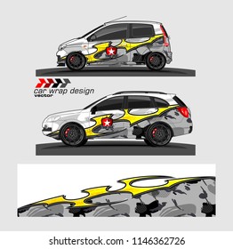 car livery Graphic vector. abstract racing shape design for vehicle vinyl wrap background 