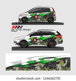 car livery Graphic vector. abstract racing shape design for vehicle vinyl wrap background 