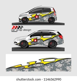 car livery Graphic vector. abstract racing shape design for vehicle vinyl wrap background 