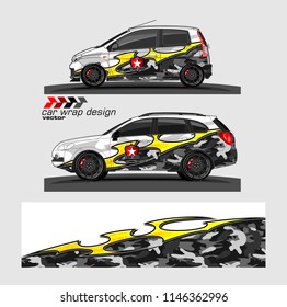 car livery Graphic vector. abstract racing shape design for vehicle vinyl wrap background 