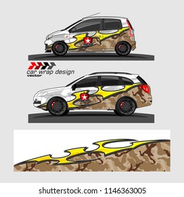 car livery Graphic vector. abstract racing shape design for vehicle vinyl wrap background 