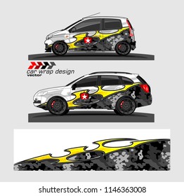 car livery Graphic vector. abstract racing shape design for vehicle vinyl wrap background 