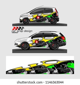car livery Graphic vector. abstract racing shape design for vehicle vinyl wrap background 