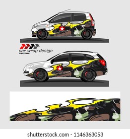 car livery Graphic vector. abstract racing shape design for vehicle vinyl wrap background 