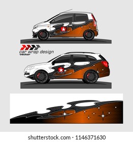 car livery Graphic vector. abstract racing shape design for vehicle vinyl wrap background