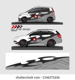car livery Graphic vector. abstract racing shape design for vehicle vinyl wrap background