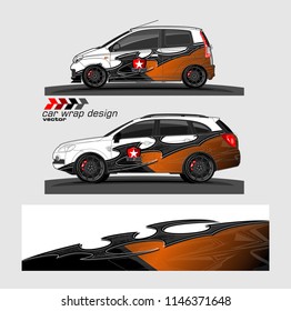car livery Graphic vector. abstract racing shape design for vehicle vinyl wrap background