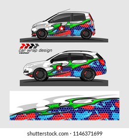 car livery Graphic vector. abstract racing shape design for vehicle vinyl wrap background