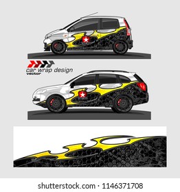 car livery Graphic vector. abstract racing shape design for vehicle vinyl wrap background