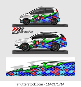 car livery Graphic vector. abstract racing shape design for vehicle vinyl wrap background
