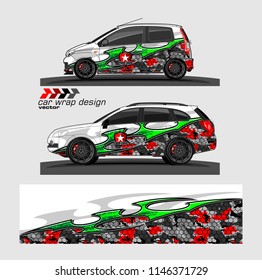 car livery Graphic vector. abstract racing shape design for vehicle vinyl wrap background
