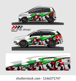 car livery Graphic vector. abstract racing shape design for vehicle vinyl wrap background