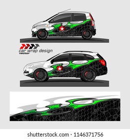 car livery Graphic vector. abstract racing shape design for vehicle vinyl wrap background