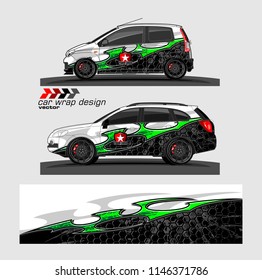 car livery Graphic vector. abstract racing shape design for vehicle vinyl wrap background