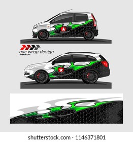 car livery Graphic vector. abstract racing shape design for vehicle vinyl wrap background