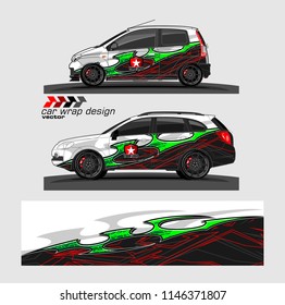 car livery Graphic vector. abstract racing shape design for vehicle vinyl wrap background