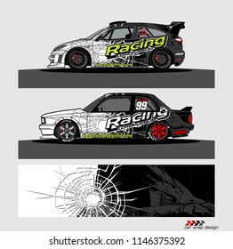 car livery Graphic vector. abstract racing shape design for vehicle vinyl wrap background 