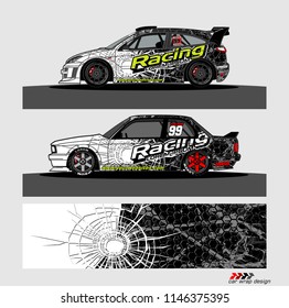 car livery Graphic vector. abstract racing shape design for vehicle vinyl wrap background 