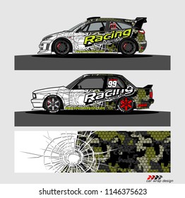 car livery Graphic vector. abstract racing shape design for vehicle vinyl wrap background 