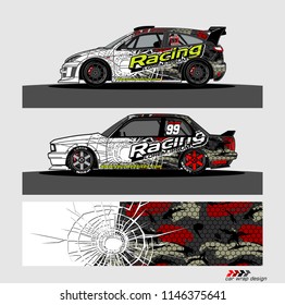 car livery Graphic vector. abstract racing shape design for vehicle vinyl wrap background 