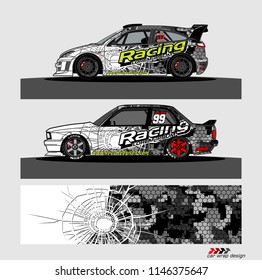 car livery Graphic vector. abstract racing shape design for vehicle vinyl wrap background 