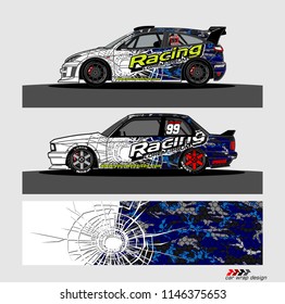 car livery Graphic vector. abstract racing shape design for vehicle vinyl wrap background 