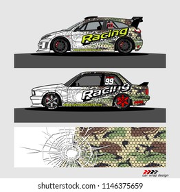 car livery Graphic vector. abstract racing shape design for vehicle vinyl wrap background 