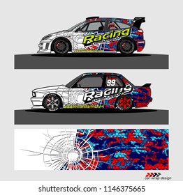 car livery Graphic vector. abstract racing shape design for vehicle vinyl wrap background 