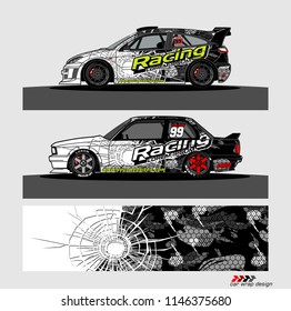 car livery Graphic vector. abstract racing shape design for vehicle vinyl wrap background 