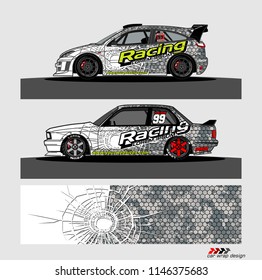 car livery Graphic vector. abstract racing shape design for vehicle vinyl wrap background 