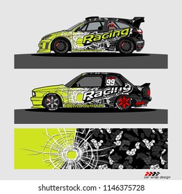 car livery Graphic vector. abstract racing shape design for vehicle vinyl wrap background 