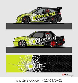car livery Graphic vector. abstract racing shape design for vehicle vinyl wrap background 