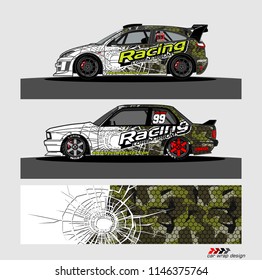 car livery Graphic vector. abstract racing shape design for vehicle vinyl wrap background 