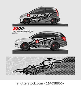 car livery Graphic vector. abstract racing shape design for vehicle vinyl wrap background 