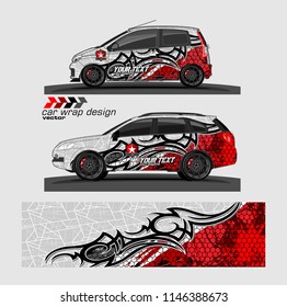 car livery Graphic vector. abstract racing shape design for vehicle vinyl wrap background 