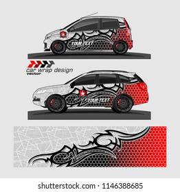 car livery Graphic vector. abstract racing shape design for vehicle vinyl wrap background 