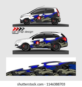 car livery Graphic vector. abstract racing shape design for vehicle vinyl wrap background 