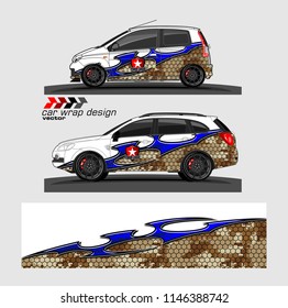 car livery Graphic vector. abstract racing shape design for vehicle vinyl wrap background 