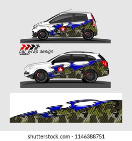 car livery Graphic vector. abstract racing shape design for vehicle vinyl wrap background 