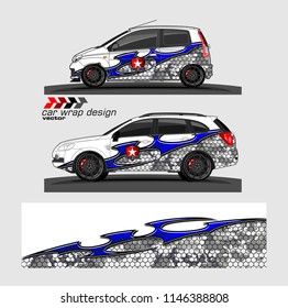 car livery Graphic vector. abstract racing shape design for vehicle vinyl wrap background 