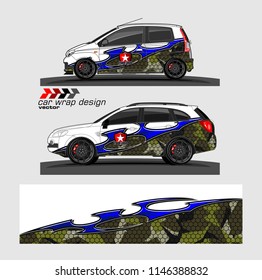 car livery Graphic vector. abstract racing shape design for vehicle vinyl wrap background 