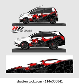 car livery Graphic vector. abstract racing shape design for vehicle vinyl wrap background 