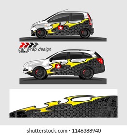 car livery Graphic vector. abstract racing shape design for vehicle vinyl wrap background 